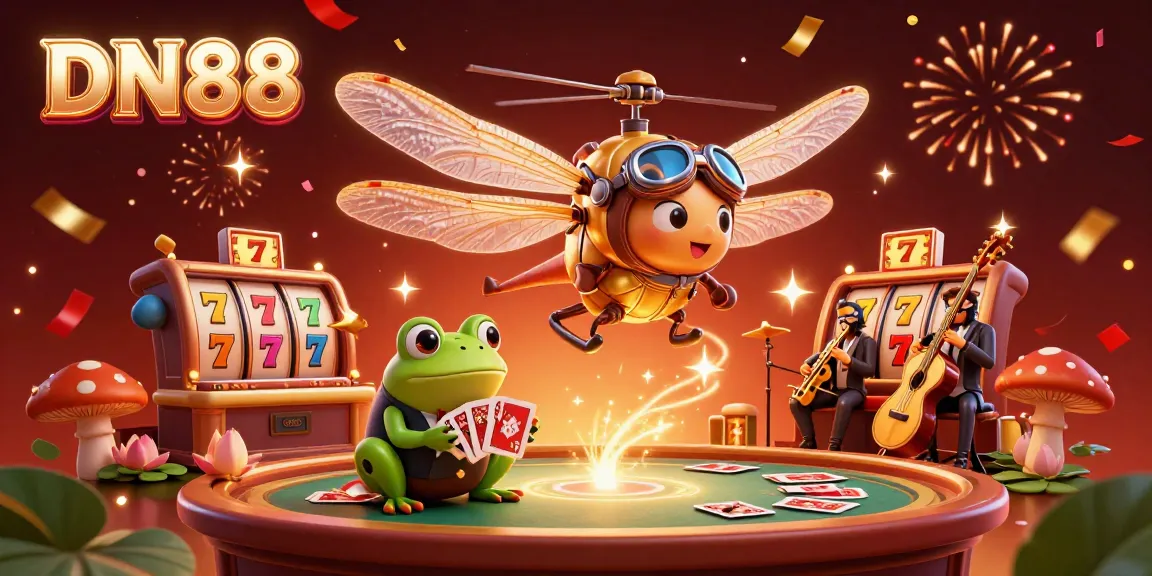 Play exciting casino games at DN88 with vibrant illustrations and dynamic characters.