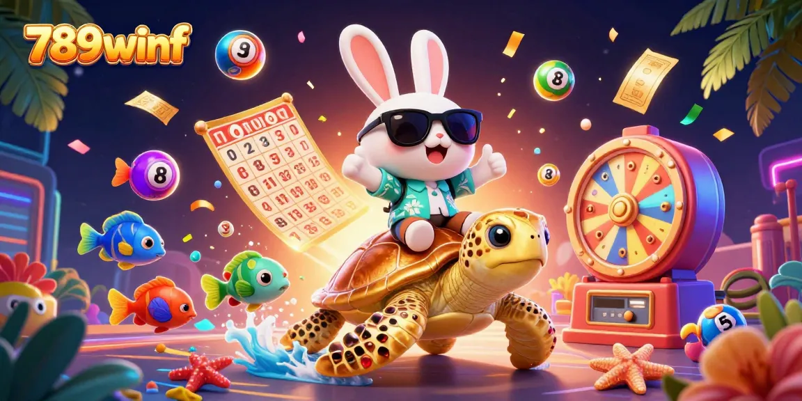 Experience thrilling wins with 789winf in this vibrant 3D lottery gaming scene.