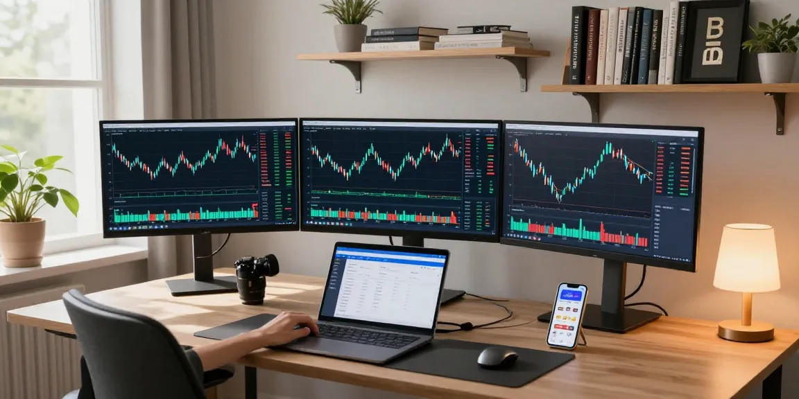Investigación de fraude criptográfico y análisis de blockchain en una oficina moderna, mostrando gráficos de precios y billeteras digitales.