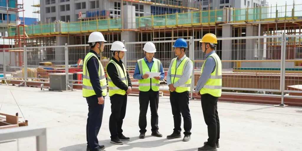 Construction Site Security experts on-site ensuring safety and protection for local service providers.