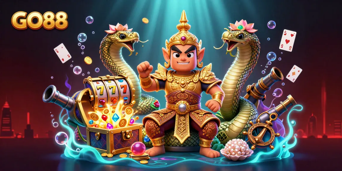 Spinning the GO88 jackpot reels with 3D characters amidst vibrant underwater elements.