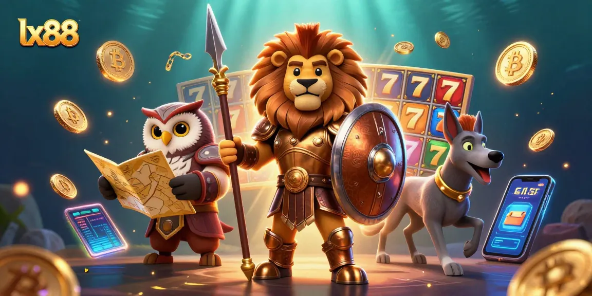Excite your gameplay at lx88 with a vibrant 3D scene featuring thrilling slot game elements.