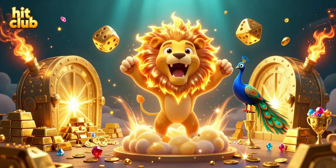 Experience the thrilling action at hit club with vibrant casino elements in a lively 3D illustration.