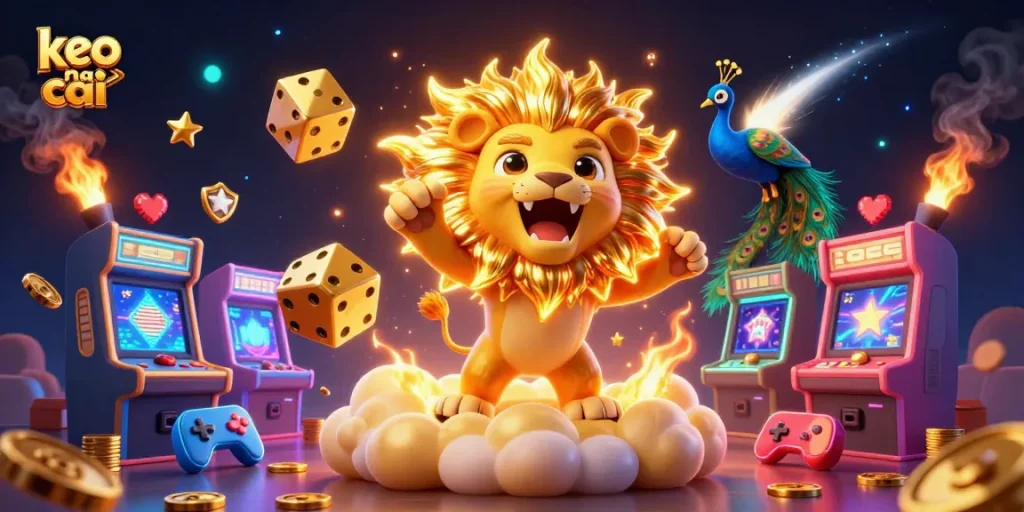 Bet on keo nha cai with a vibrant and immersive casino-themed scene featuring dynamic characters and glowing elements.