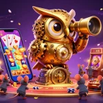 Engage with ea88 and experience thrilling slot action featuring an owl, mice patrons, and casino excitement.