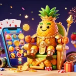 Engage with Say88’s vibrant casino games featuring a lively pineapple king and dynamic gambling elements.